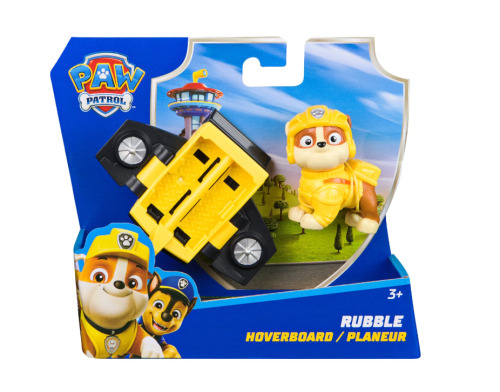 PATRULA CATELUSILOR ACTION PUPS SET VEHICUL DE SALVARE HOVERBOARD SI FIGURINA RUBBLE 5 CM, 6071503_20149606