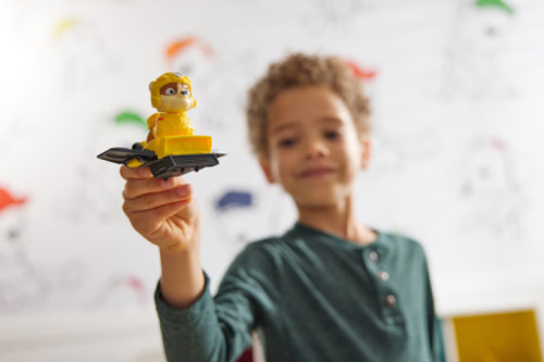 PATRULA CATELUSILOR ACTION PUPS SET VEHICUL DE SALVARE HOVERBOARD SI FIGURINA RUBBLE 5 CM, 6071503_20149606