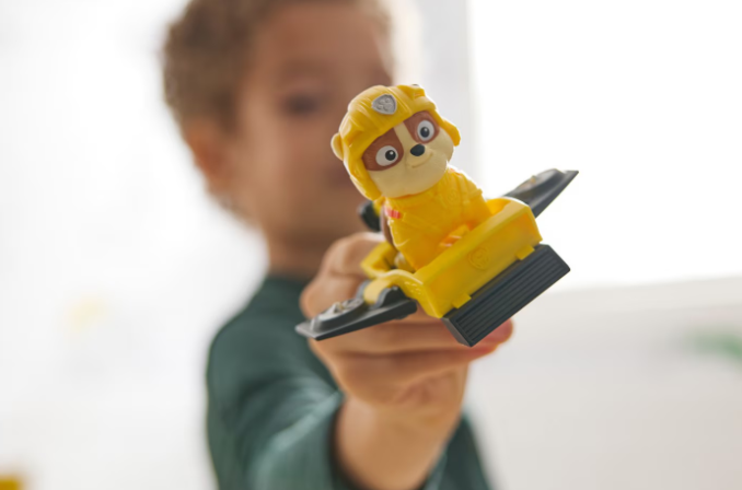 PATRULA CATELUSILOR ACTION PUPS SET VEHICUL DE SALVARE HOVERBOARD SI FIGURINA RUBBLE 5 CM, 6071503_20149606