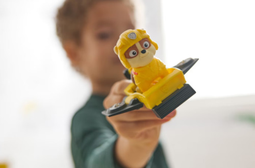 PATRULA CATELUSILOR ACTION PUPS SET VEHICUL DE SALVARE HOVERBOARD SI FIGURINA RUBBLE 5 CM, 6071503_20149606