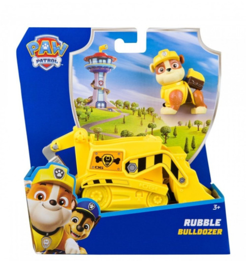 PATRULA CATELUSILOR SET VEHICUL DE BAZA BULDOZER SI FIGURINA RUBBLE, 6071153_20148931