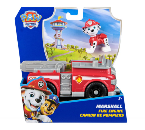 PATRULA CATELUSILOR SET VEHICUL DE BAZA MASINA DE POMPIERI SI FIGURINA MARSHALL, 6071153_20148929