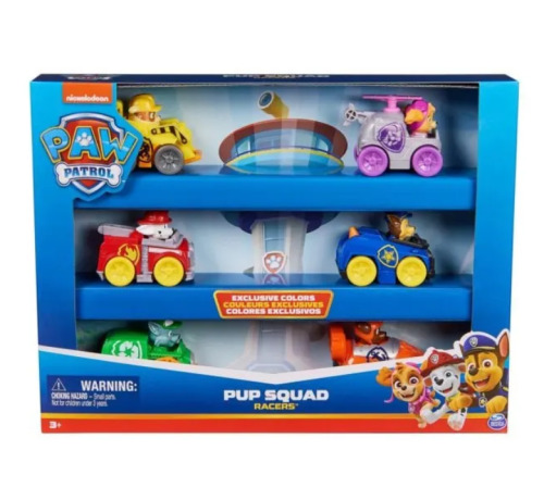 PATRULA CATELUSILOR PUP SQUAD RACERS PACHET CADOU 6 VEHICULE DE BAZA, 6070070