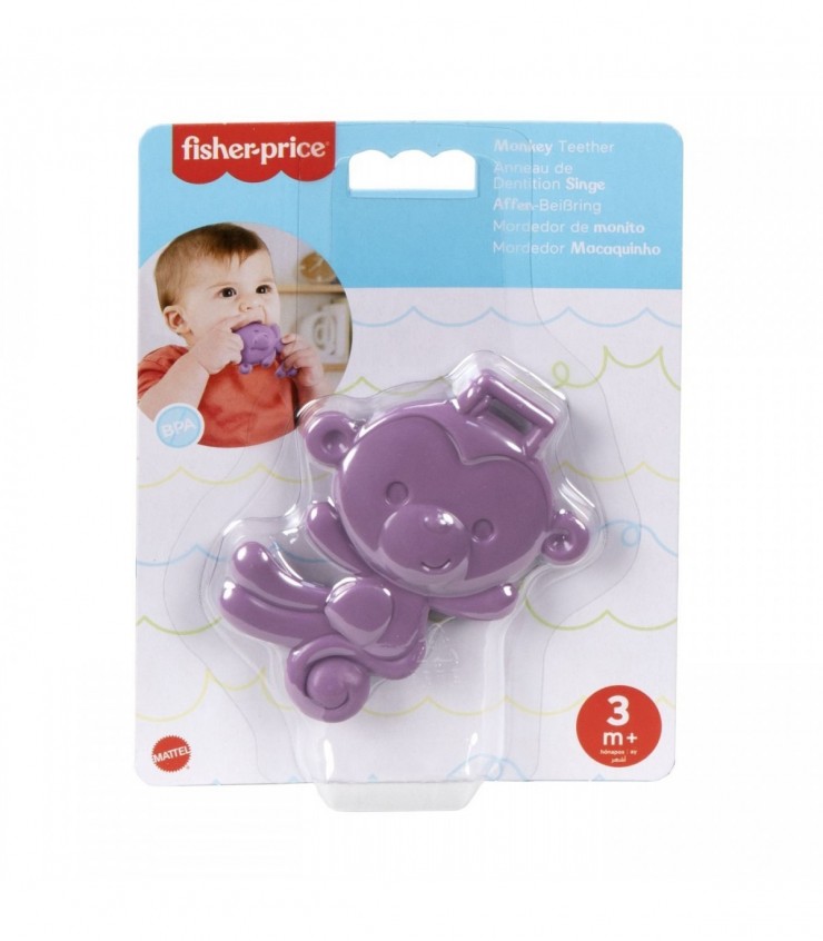 Прорезыватель для зубов для малышей: фиолетовая обезьянка, MTJFJ95_JFJ96