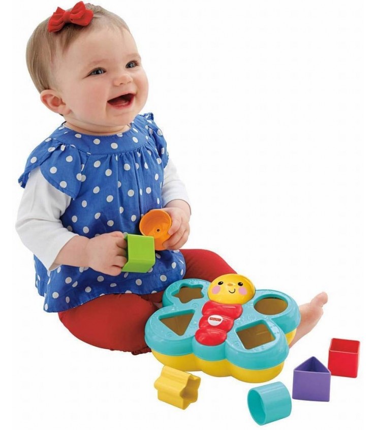 Интерактивная игрушка Fisher Price «Бабочка» с геометрическими фигурами и различными заданиями, MTCDC22