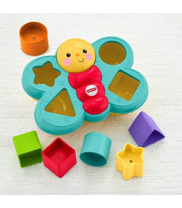 Интерактивная игрушка Fisher Price «Бабочка» с геометрическими фигурами и различными заданиями, MTCDC22