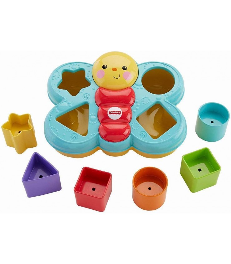 Интерактивная игрушка Fisher Price «Бабочка» с геометрическими фигурами и различными заданиями, MTCDC22