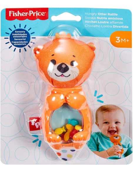 Игрушка-погремушка FISHER PRICE выдра оранжевая, MTGHL23_FXC21