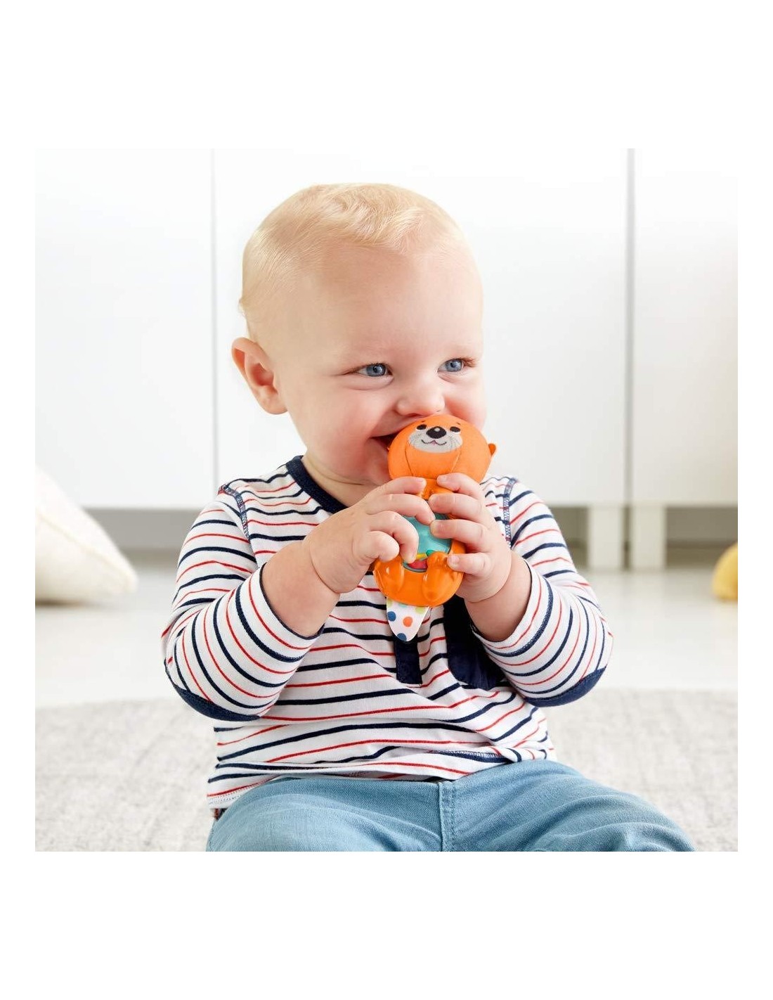 Игрушка-погремушка FISHER PRICE выдра оранжевая, MTGHL23_FXC21