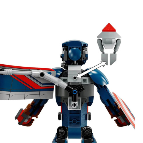 Конструктор LEGO Marvel Новая фигурка Капитана Америки 76296