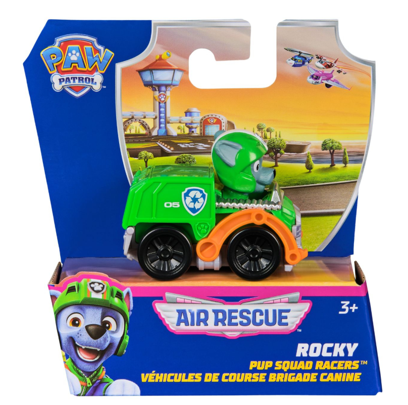 Щенячий патруль Pup Squad Racers Air Rescue металлический автомобиль Рокки масштаб 1:55, 6067086_20149839