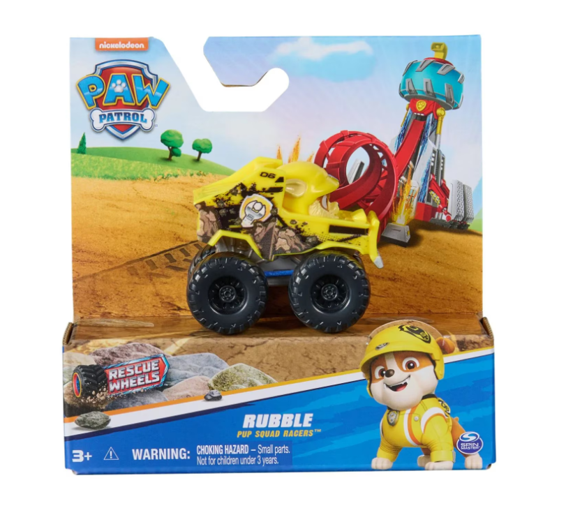 PATRULA CATELUSILOR PUP SQUAD RACERS RESCUE WHEELS VEHICUL METALIC RUBBLE SCARA 1:55, 6067086_20146975
