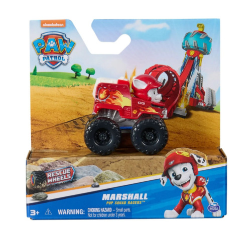 Щенячий патруль Pup Squad Racers Rescue Wheels металлический автомобиль Маршалл масштаб 1:55, 6067086_20146974