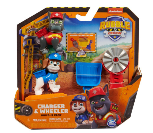 PATRULA CATELUSILOR RUBBLE SI ECHIPA CHARGER SI WHEELER CONSTRUCTIE CU NISIP KINETIC, 6066685