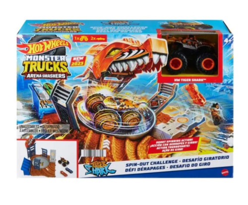 HOT WHEELS MONSTER TRUCK ARENA SMASHERS PROVOCAREA SPIN-OUT, MTHNB92_HNB93