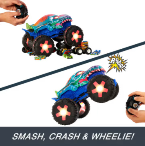 Монстр-трак Hot Wheels Машина Mega-Wrex Alive на пульте управления масштаб 1:15, MTJBD90