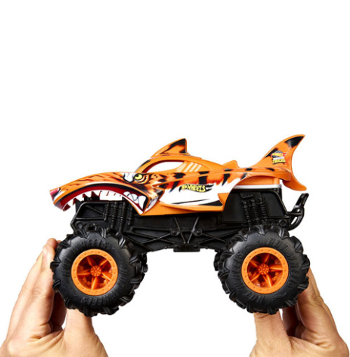 Монстр-трак Hot Wheels Sharks vs Dinos радиоуправляемая машинка Tiger Shark Climber, MTJFR39