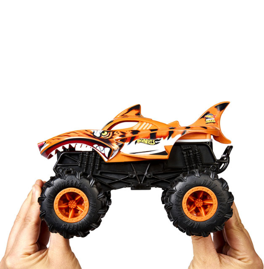 Монстр-трак Hot Wheels Sharks vs Dinos радиоуправляемая машинка Tiger Shark Climber, MTJFR39