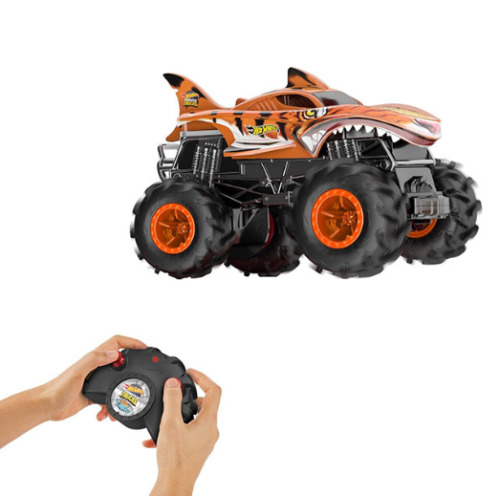 Монстр-трак Hot Wheels Sharks vs Dinos радиоуправляемая машинка Tiger Shark Climber, MTJFR39