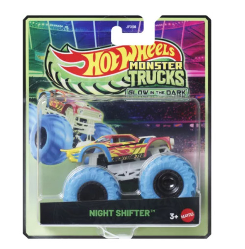 Монстр-трак Hot Wheels светится в темноте Night Shifter масштаб 1:64, MTJFX08_JCG71