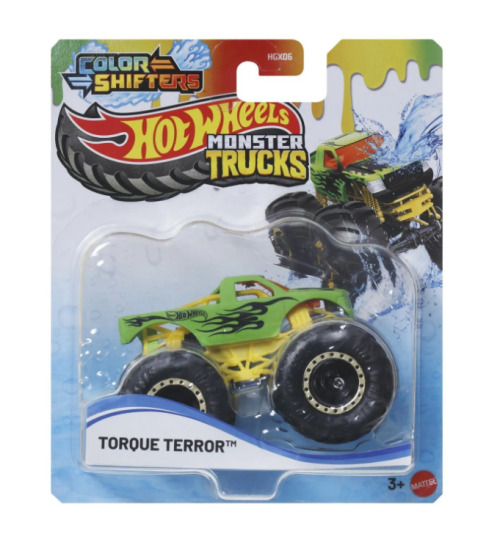 Монстр-трак Hot Wheels Torque Terror с изменяющимся цветом масштаб 1:64, MTHGX06_JDV90