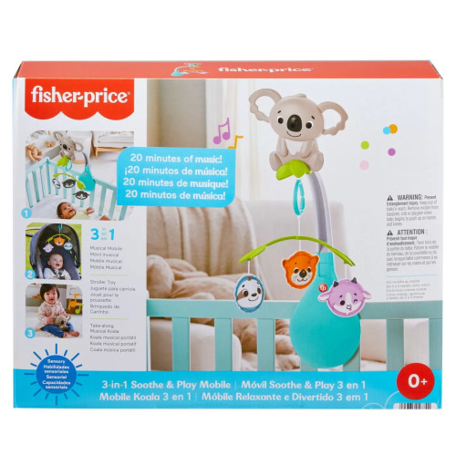 Музыкальная карусель 3 в 1 Fisher Price для детской кроватки, MTHGB90