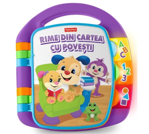 Интерактивная игрушка-книжка с картинками Fisher Price на румынском языке, MTDKJ99
