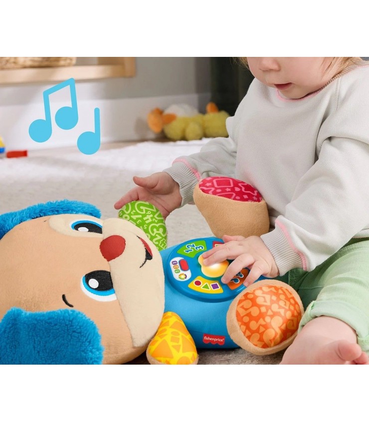 FISHER PRICE CATEL INTERACTIV CU URECHI ALBASTRE RADE SI INVATA, MTJFD24