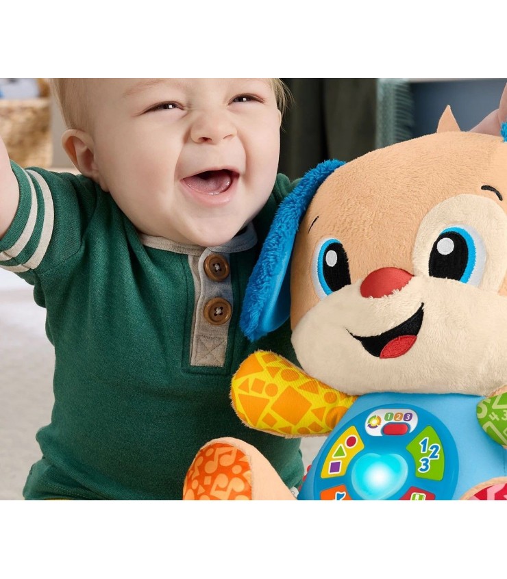 FISHER PRICE CATEL INTERACTIV CU URECHI ALBASTRE RADE SI INVATA, MTJFD24