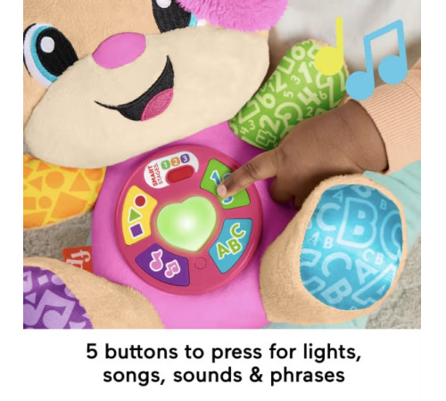 Интерактивный щенок с розовыми ушами Fisher Price смейся и учись, MTJFD33