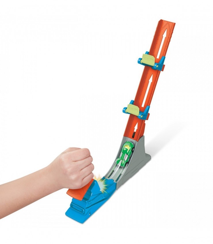 Трек для машинок HOT WHEELS с вертикальным запуском с помощью электропривода, MTFWM85_HDR82