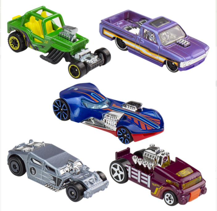 Набор из 5 машинок Hot Wheels Открытые двигатели, MT1806_HLY79