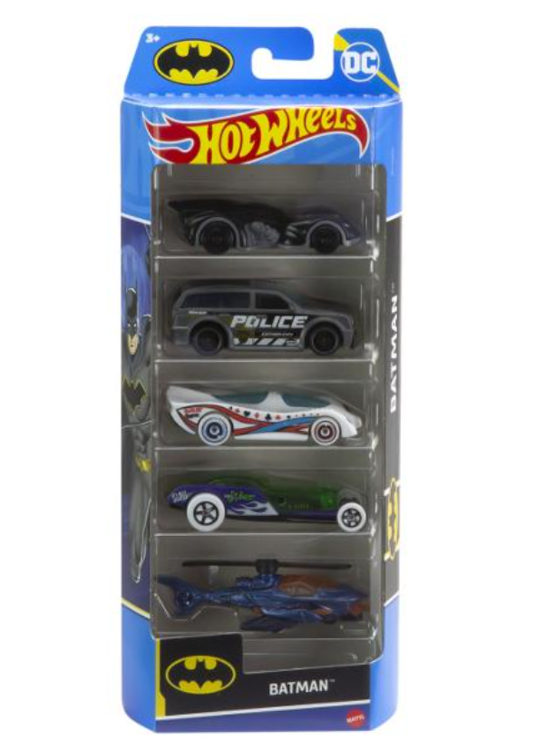 Набор из 5 машинок Hot Wheels Бэтмен, MT1806_HTV44