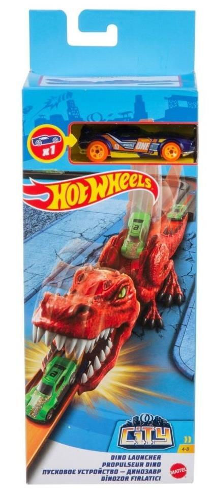 Игровой набор Hot Wheels City пусковая установка динозавр, MTGVF41