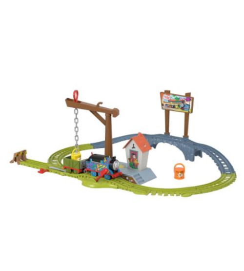 THOMAS SET DE JOACA CU LOCOMOTIVA MOTORIZATA THOMAS LIVREAZA VOPSEAUA, MTHTN34