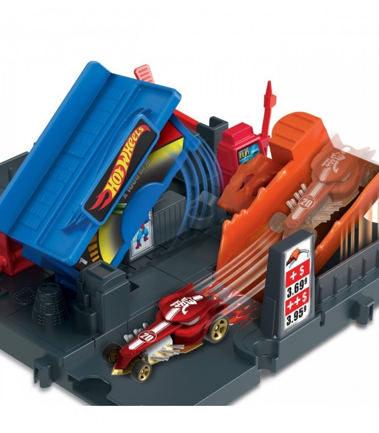 HOT WHEELS CITY EXPLORER PISTA FUEL STATION SHIFT, MTHMD53_HKX45
