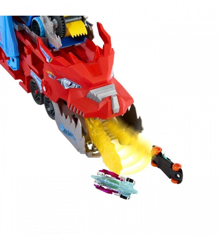 HOT WHEELS CITY TRANSPORTATOR SUPREM CU 2 DRAGONI, MTJBM72