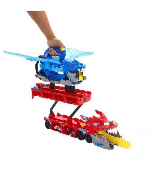 HOT WHEELS CITY TRANSPORTATOR SUPREM CU 2 DRAGONI, MTJBM72