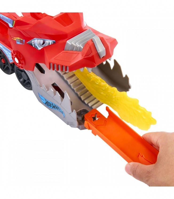 HOT WHEELS CITY TRANSPORTATOR SUPREM CU 2 DRAGONI, MTJBM72