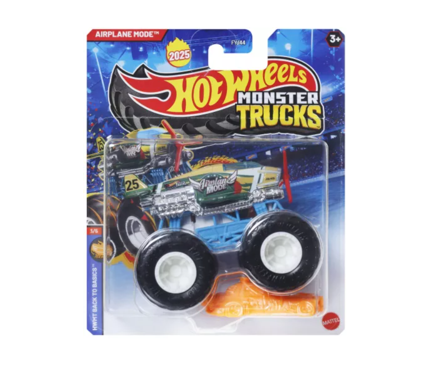 Монстр-трак Машинка Airplane Mode, масштаб 1:64 HOT WHEELS , MTFYJ44_JCD71