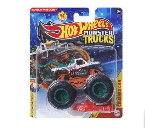 HOT WHEELS MONSTER TRUCK MASINUTA RAMBLIN WRECKER SCARA 1:64, MTFYJ44_JCF02