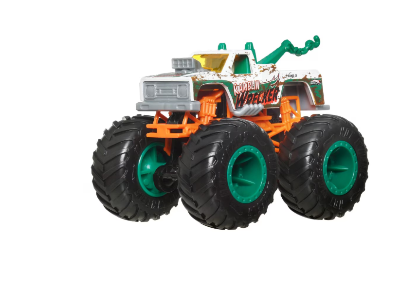 HOT WHEELS MONSTER TRUCK MASINUTA RAMBLIN WRECKER SCARA 1:64, MTFYJ44_JCF02