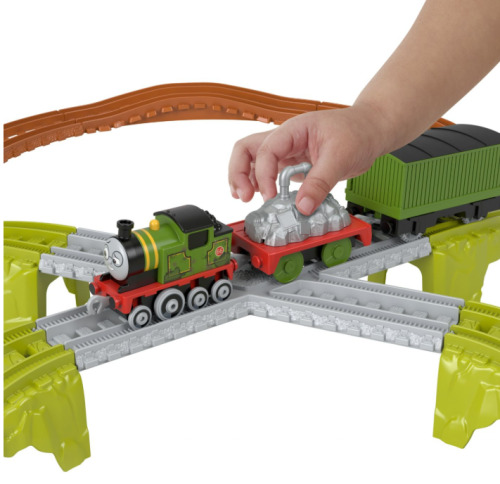 THOMAS SET DE JOACA TRENULET CU CIRCUIT SI ACCESORII WHIFFS RECYCLING RUN, MTHGY82_JCY74