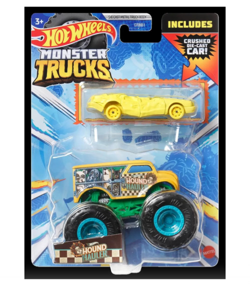 Монстр-трак и металлическая машинка Hound Hauller Hot Wheels, MTGRH81_HKM12