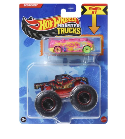 Монстр-трак и металлическая машинка Scorcher Hot Wheels, MTGRH81_JCG31