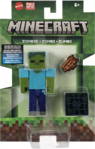 MINECRAFT CRAFT A BLOCK FIGURINA ZOMBI 8CM, MTGTP08_JCN44