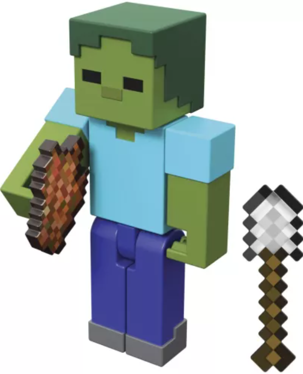 Minecraft Craft-A-Block фигурка Зомби 8 см, MTGTP08_JCN44