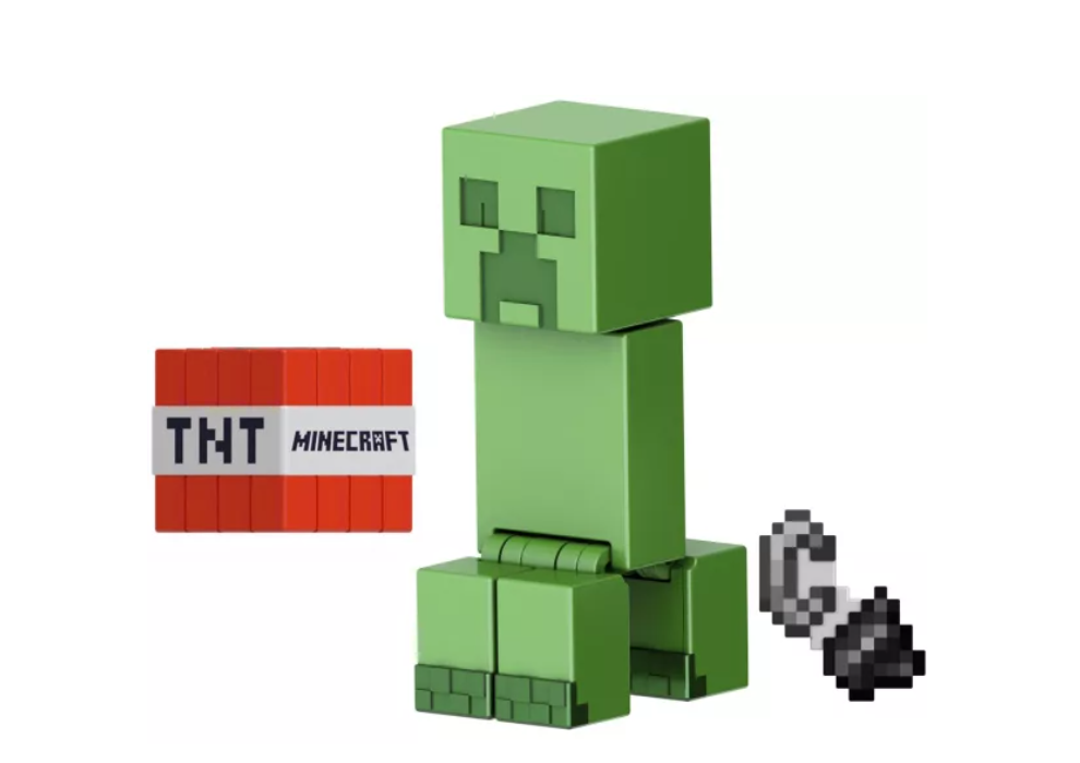 MINECRAFT CRAFT A BLOCK FIGURINA CREEPER 8CM, MTGTP08_JCN29