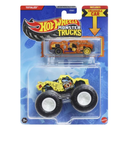Монстр-трак и металлическая машинка Totaled Hot Wheels, MTGRH81_JCG32