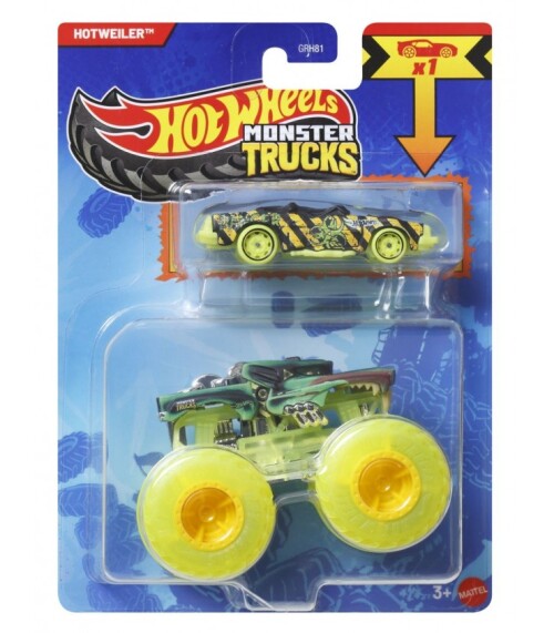 Монстр-трак и металлическая машинка Hotweiler Hot Wheels, MTGRH81_JCG33